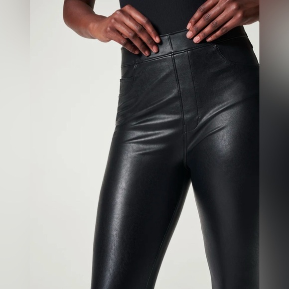 NWOT Spanx Leather Like Skinny Ankle Pant Medium Item# 8M - Picture 4 of 11